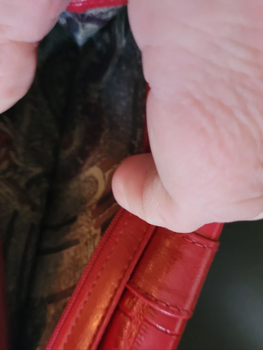 Brighton Red Women's Heart Detail Leather Wallet
